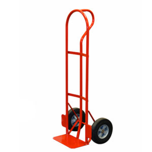 P-Handle Hand Truck with 10" Solid Puncture Proof Tires and Wheel Guards