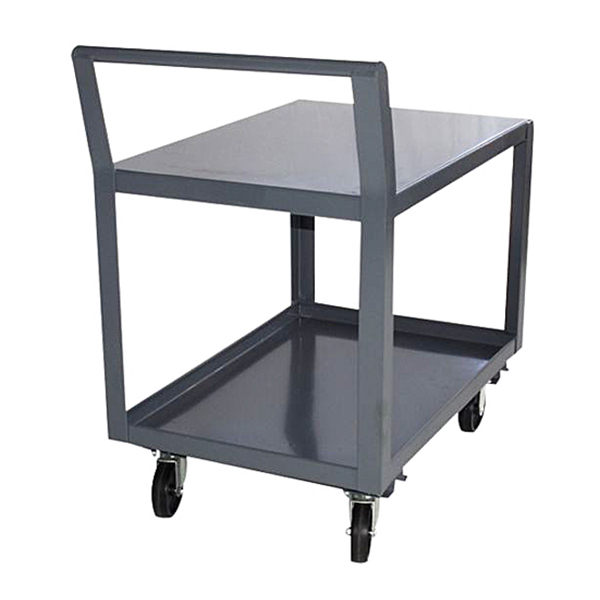30 inch X 48 inch Welded Stock Cart with 8 inch Poly Casters