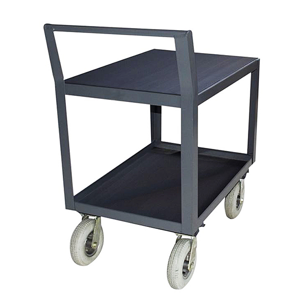 30" X 48" 2 Level Instrument Cart with 8" Pneumatic Casters