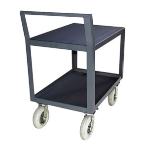 30" X 60" 2 Level Instrument Cart with 8" Pneumatic Casters
