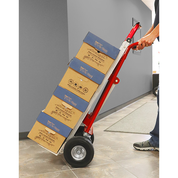 4-In-1 Hand Truck upright carrying boxes