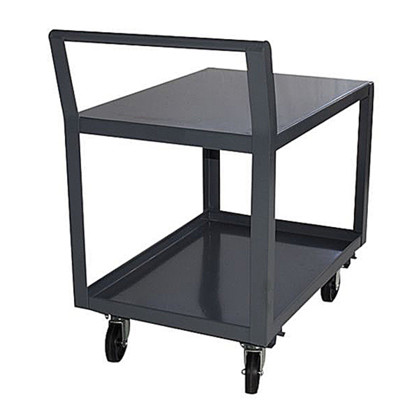 24 inch X 48 inch Welded Stock Cart with 8 inch Poly Casters