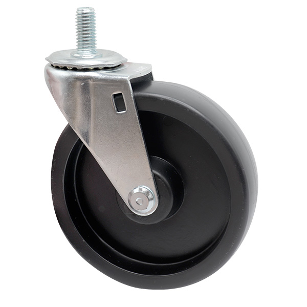 5″ Poly Swivel Plate Caster Side
