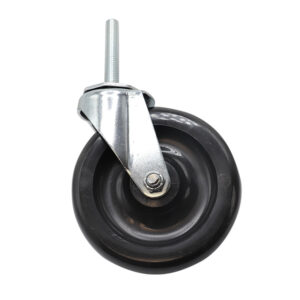 5" Poly Swivel Threaded Stem Caster Side