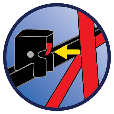 Move Red Bar Towards Latch